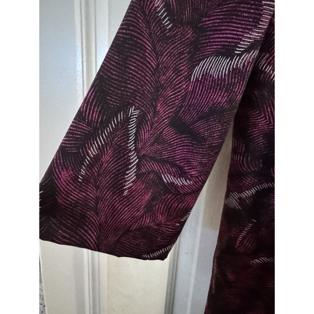 Elie Tahari Abstract Print Shift Dress Size 6 Magenta Pink Black Chic Modern - Picture 6 of 9